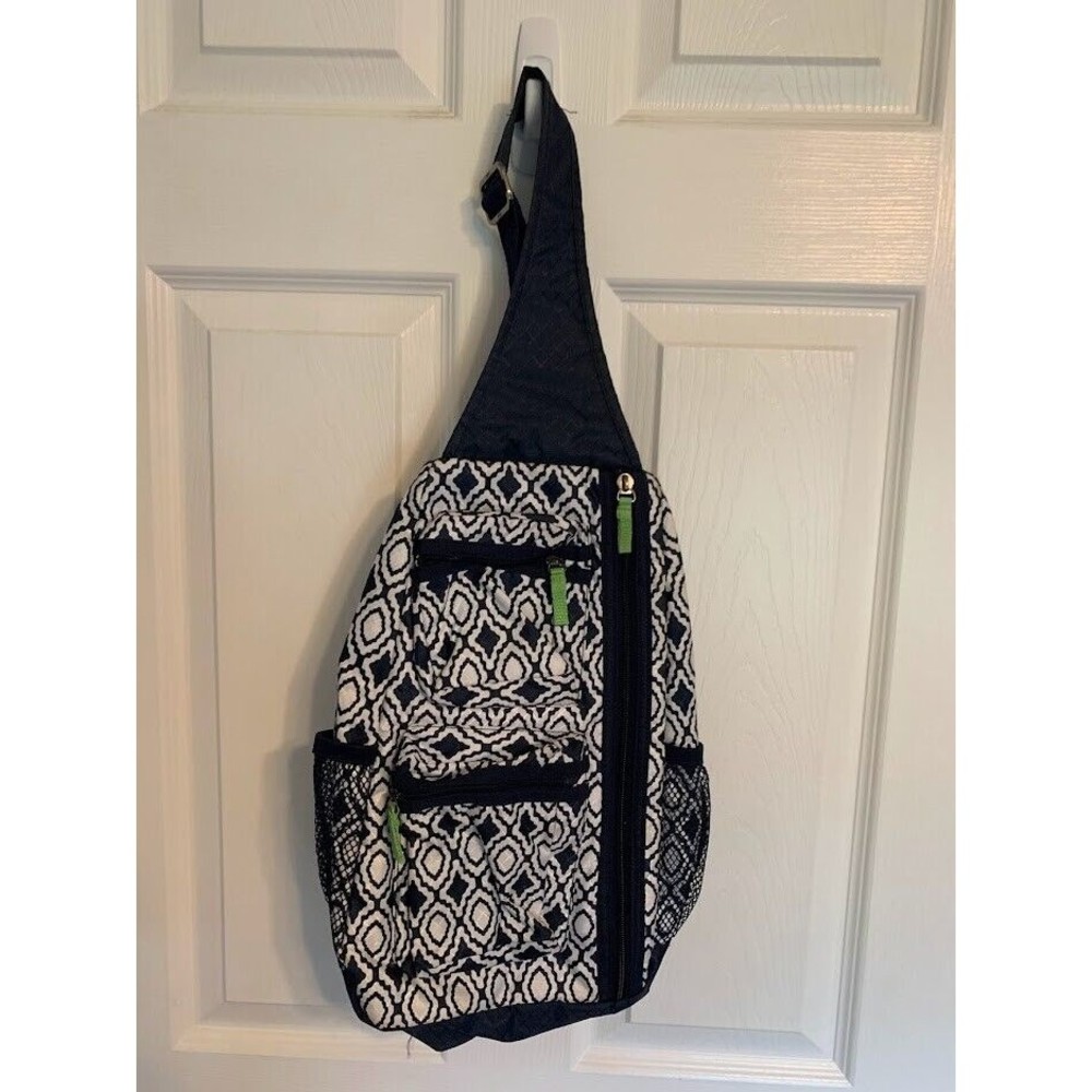Thirty One 31 Sling Back Bag Navy Perfect Pendant